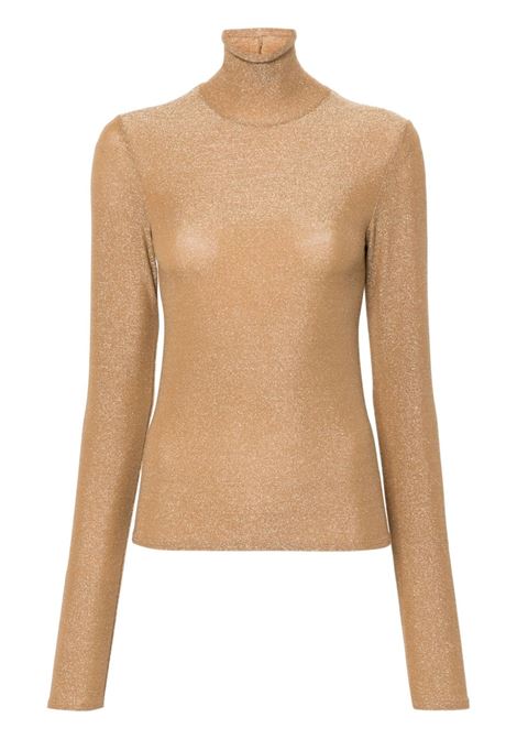 Top a collo alto in oro Forte forte - donna